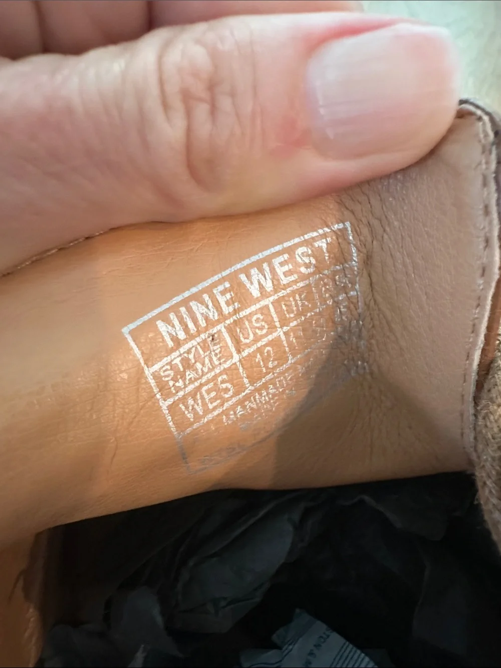 Nine West Men's Tan Leather Derby Oxfords